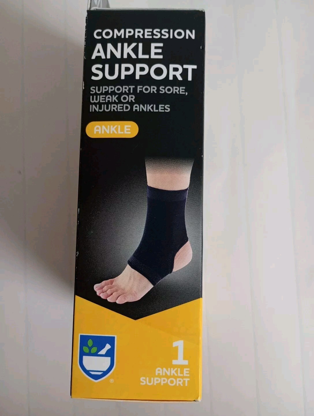 Compression Ankle Support Size S Color Black Supports For Sore, Weak Or Injured