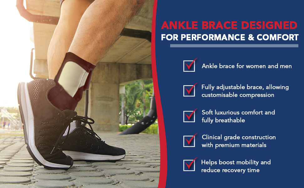 Dr Arthritis Ankle Brace Sprained Ankle Support Stabilizer Splint Medium Left