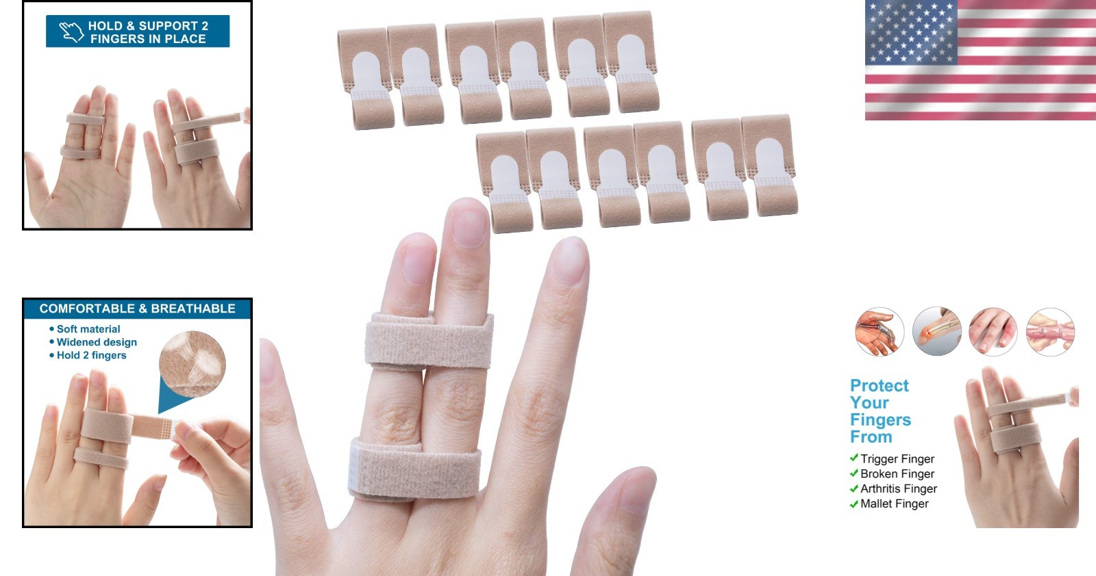 Finger Buddy Wraps – Finger Loops Tape Set for Quick Healing