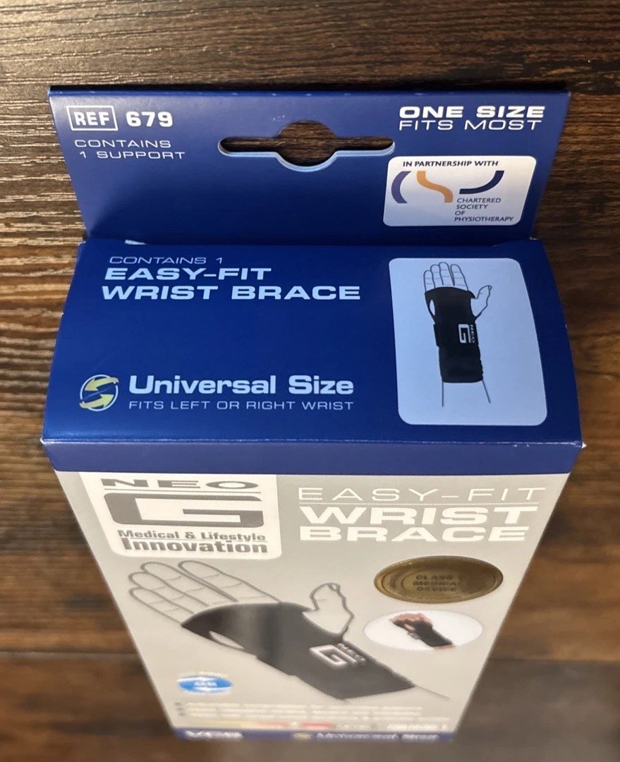 Neo G Universal Wrist Brace For Left or Right Wrist One Size Fits Most REF 679