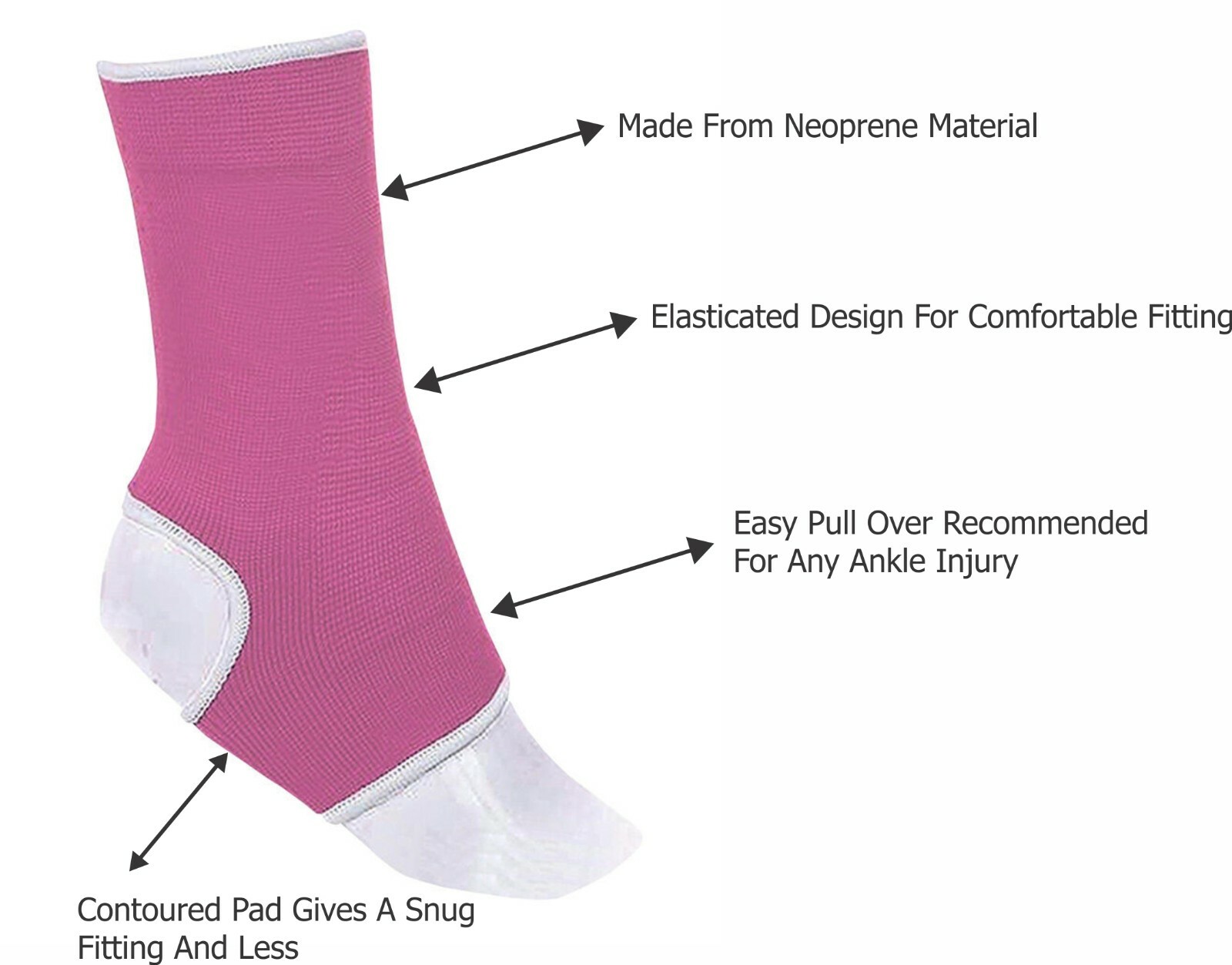 Ankle Support Braces Pullover Pain Injury Relief Muay Thai PAIR