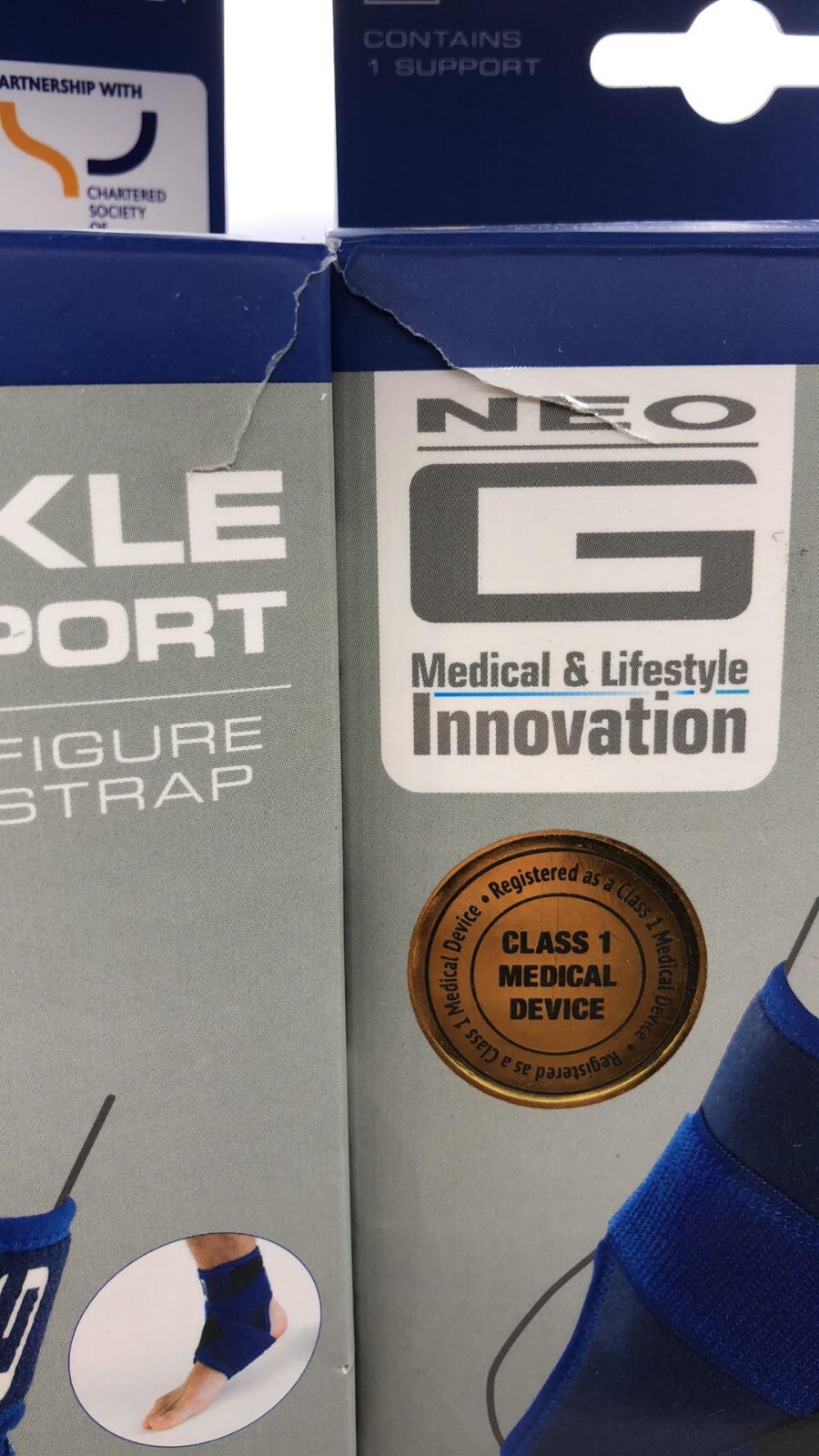 4PK Neo G Ankle Support VCS ~ 1 Support Each ~ Moderate ~ Universal Size ~ NEW