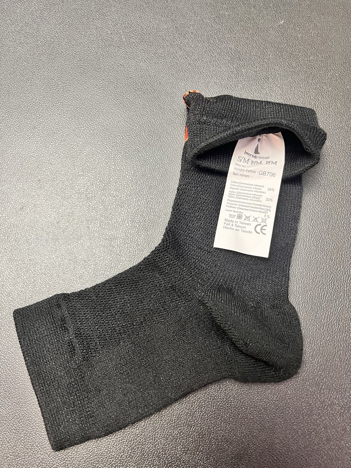 Incrediwear Ankle Sleeve s/m Black compression brace – used