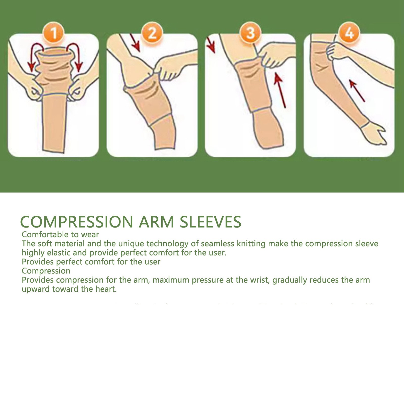 M Compression Arm Sleeves Soft Elastic Compression Arm Sleeves Support for WT