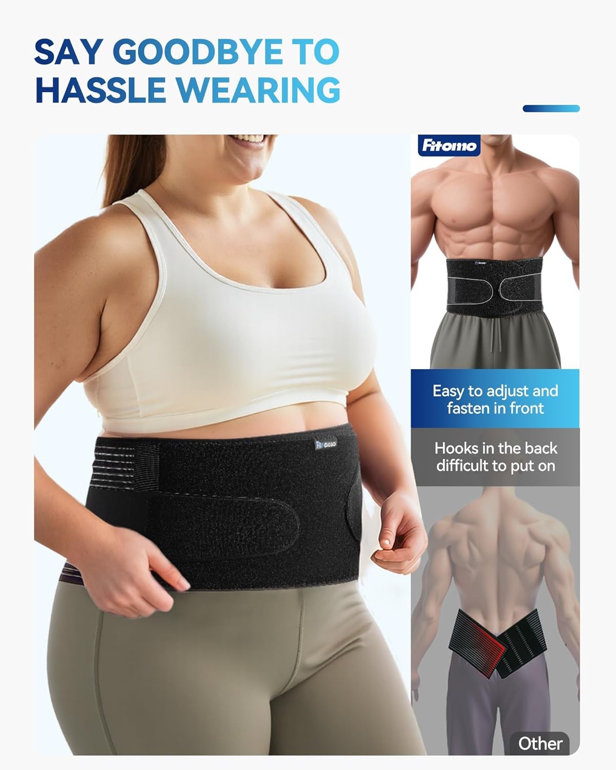 Umbilical Hernia Belt for Men and Women Abdominal Support Binder with Compress