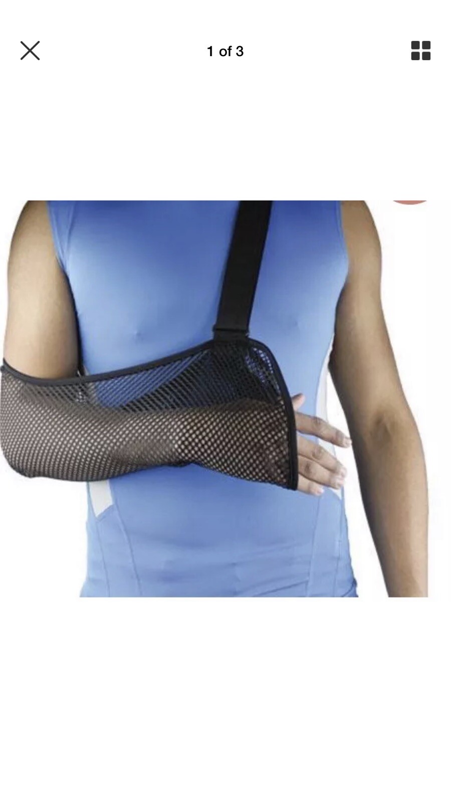 Comfortland Medical 21-103-3 Mesh Shoulder Immobilizer Black Sz Medium NEW