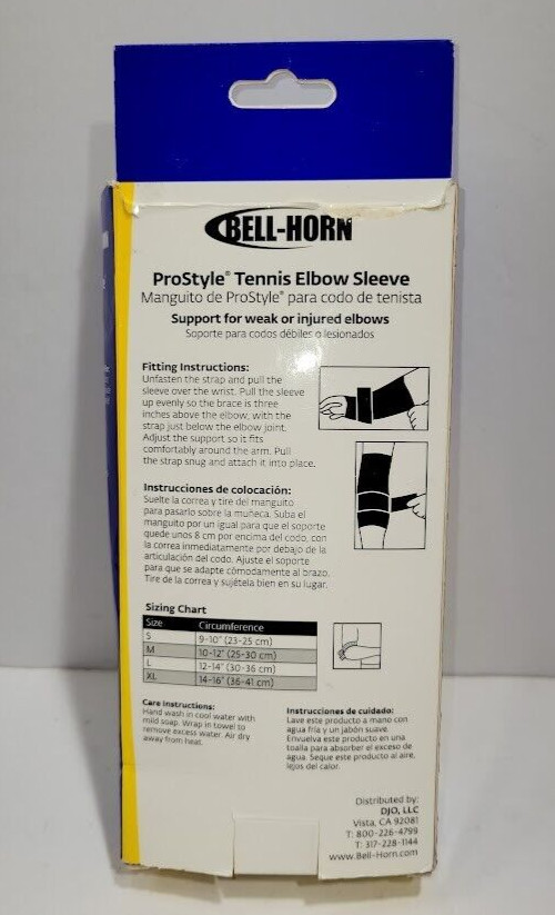 Bell-Horn Prostyle Tennis Elbow Sleeve- Size Small. Never used, unopened package