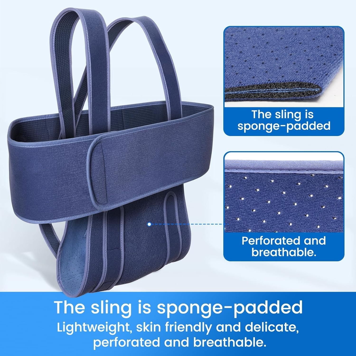 Lightweight Arm Sling for Comfort: Soft Shoulder Immobilizer for Recovery, M …