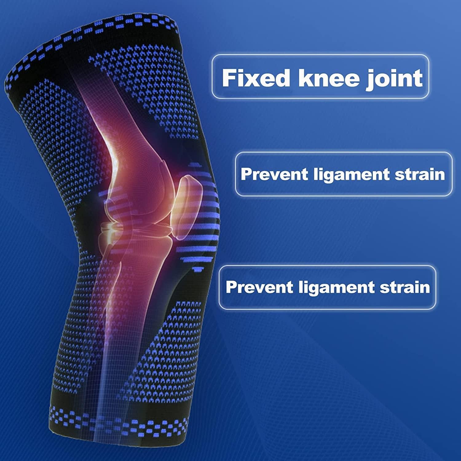 Compression Knee Brace with Side Stabilizers Patella Gel for Running Gym