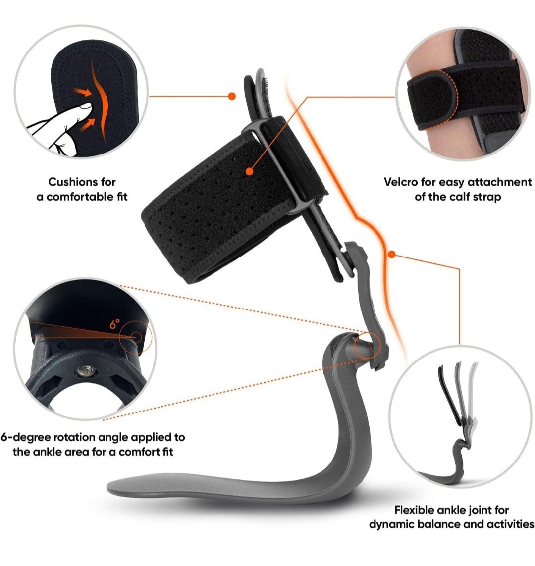 Neofect STEP Small Left AFO Foot Drop Brace, Drop Foot Brace for Walking