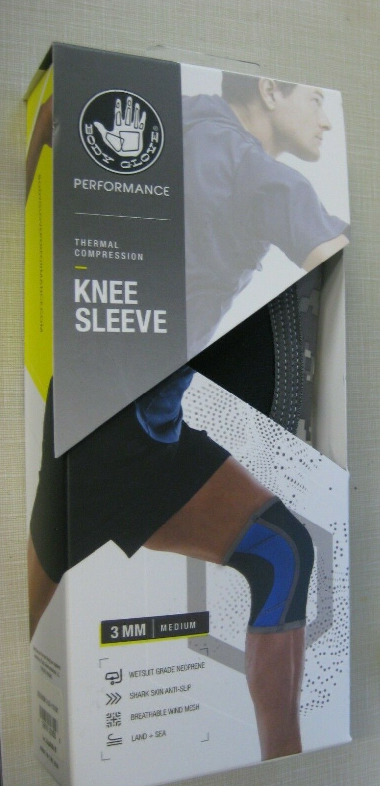Body Glove Performance 3mm Medium Neoprene Knee Sleeve Support Breathable J-1