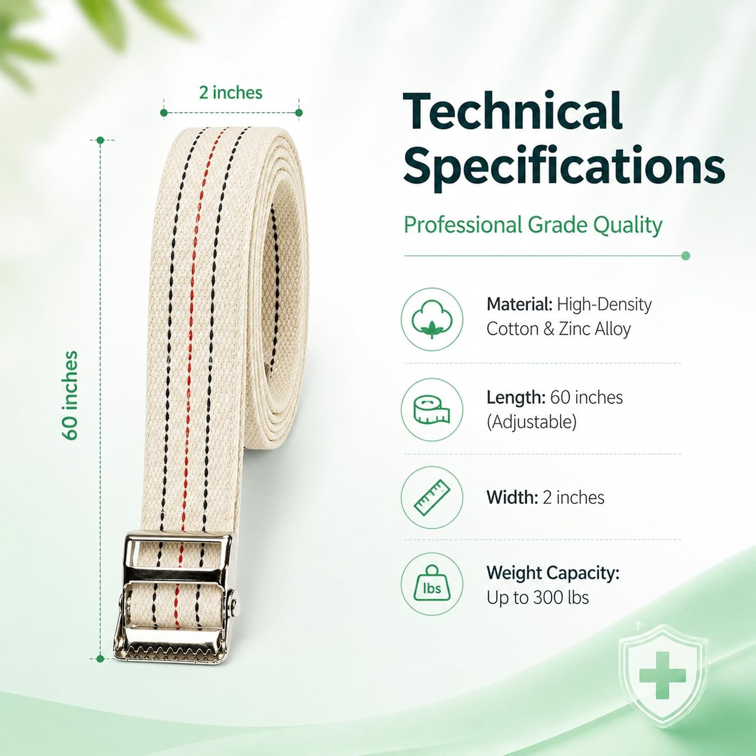 Gait Belts Transfer Belts for Seniors – Walking Gait Belts for Men with Metal Bu