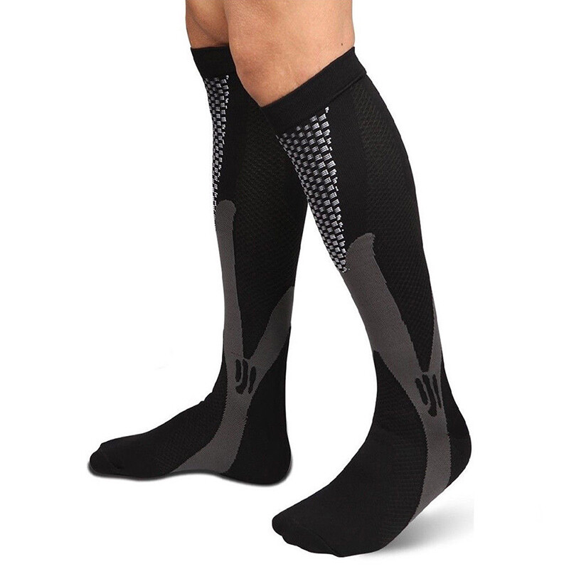 1 Pair Compression Socks Calf Sleeve Leg Support Brace 20-30mmHg For Men Women