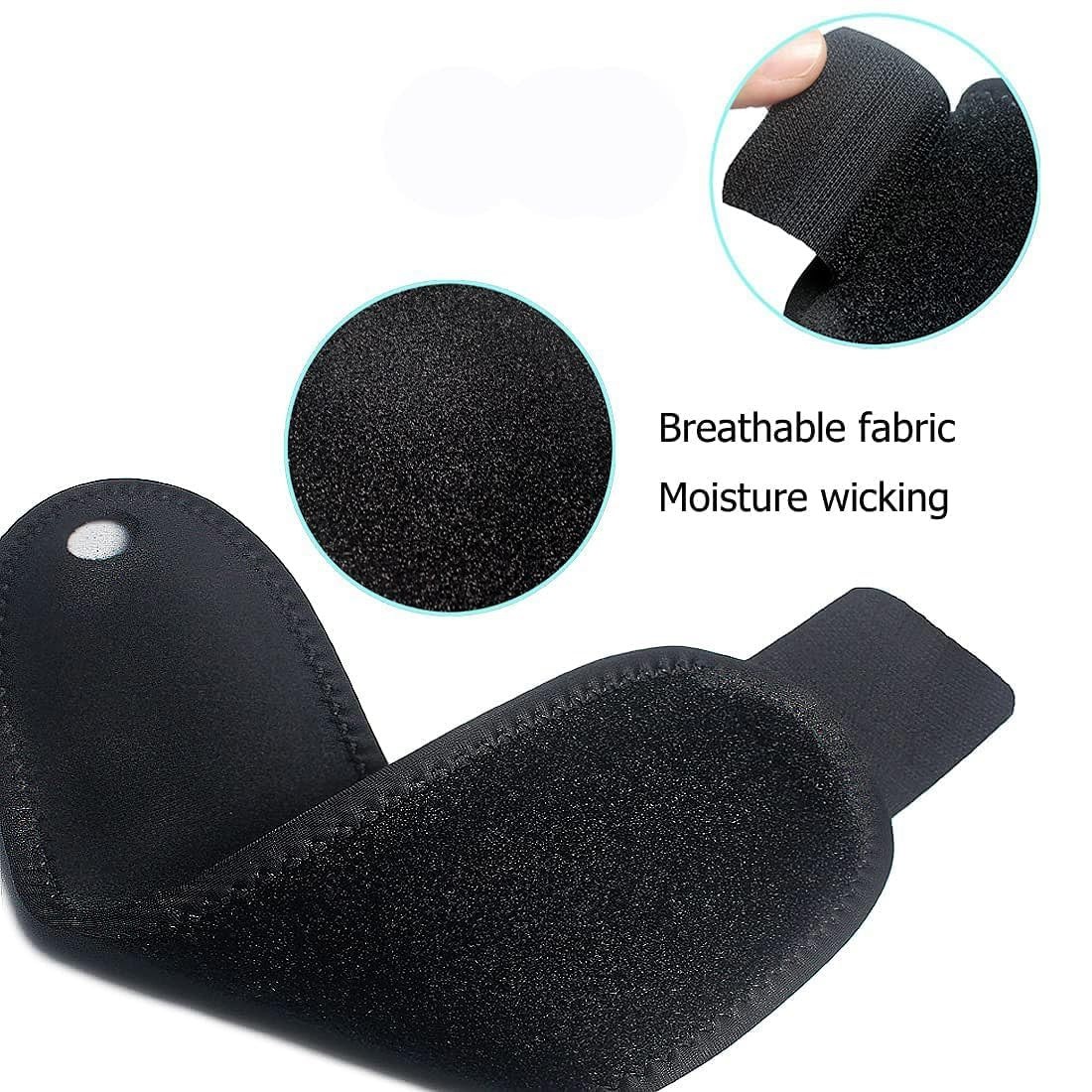 Lightweight Black Wrist Brace, Adjustable 2-Pack for Sports and Daily Life