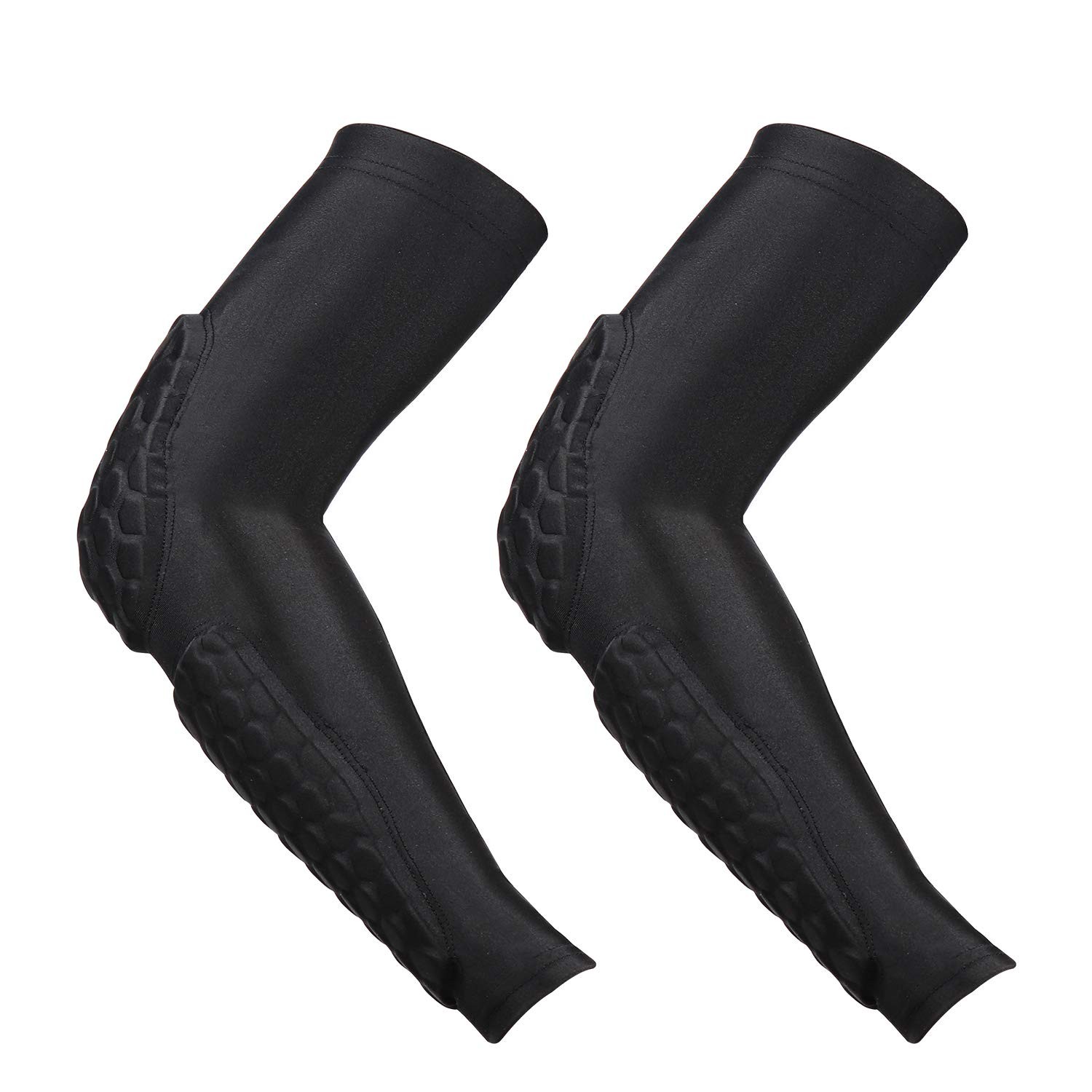 GUOZI Arm Elbow Sleeves, [2 Pack] Honeycomb Crashproof Small, Black