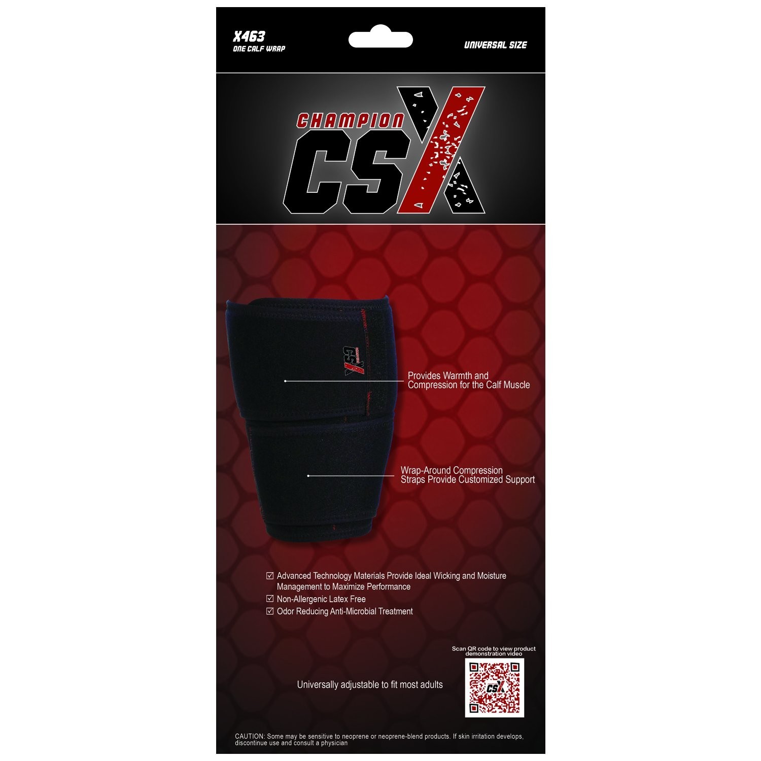 CHAMPION CSX X463 CALF WRAP UNIVERSAL FIT COMPRESSION MEN / WOMEN UNISEX
