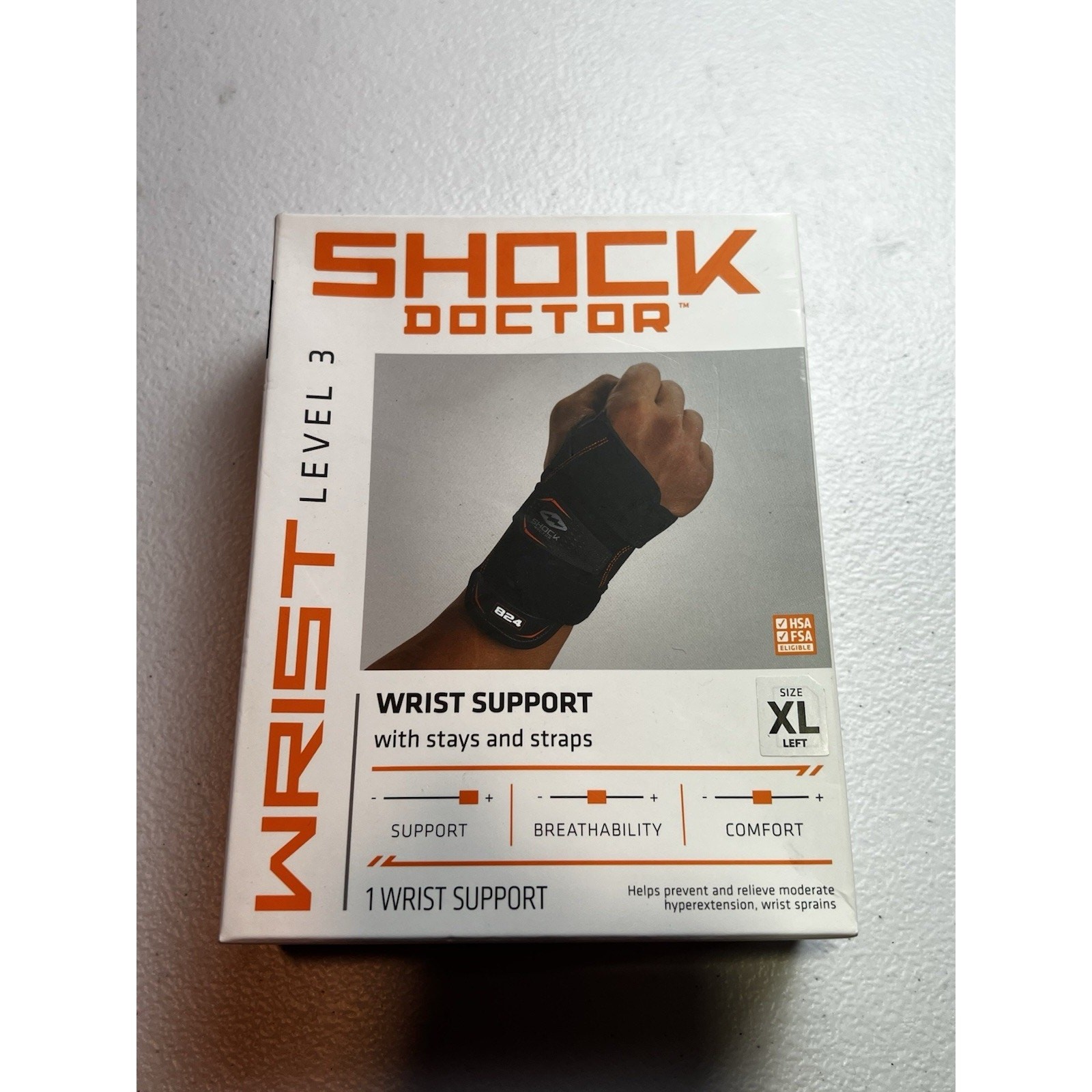 Shock Doctor Level 3 Wrist Support With Stays & Straps – XL – Left (INV #184)