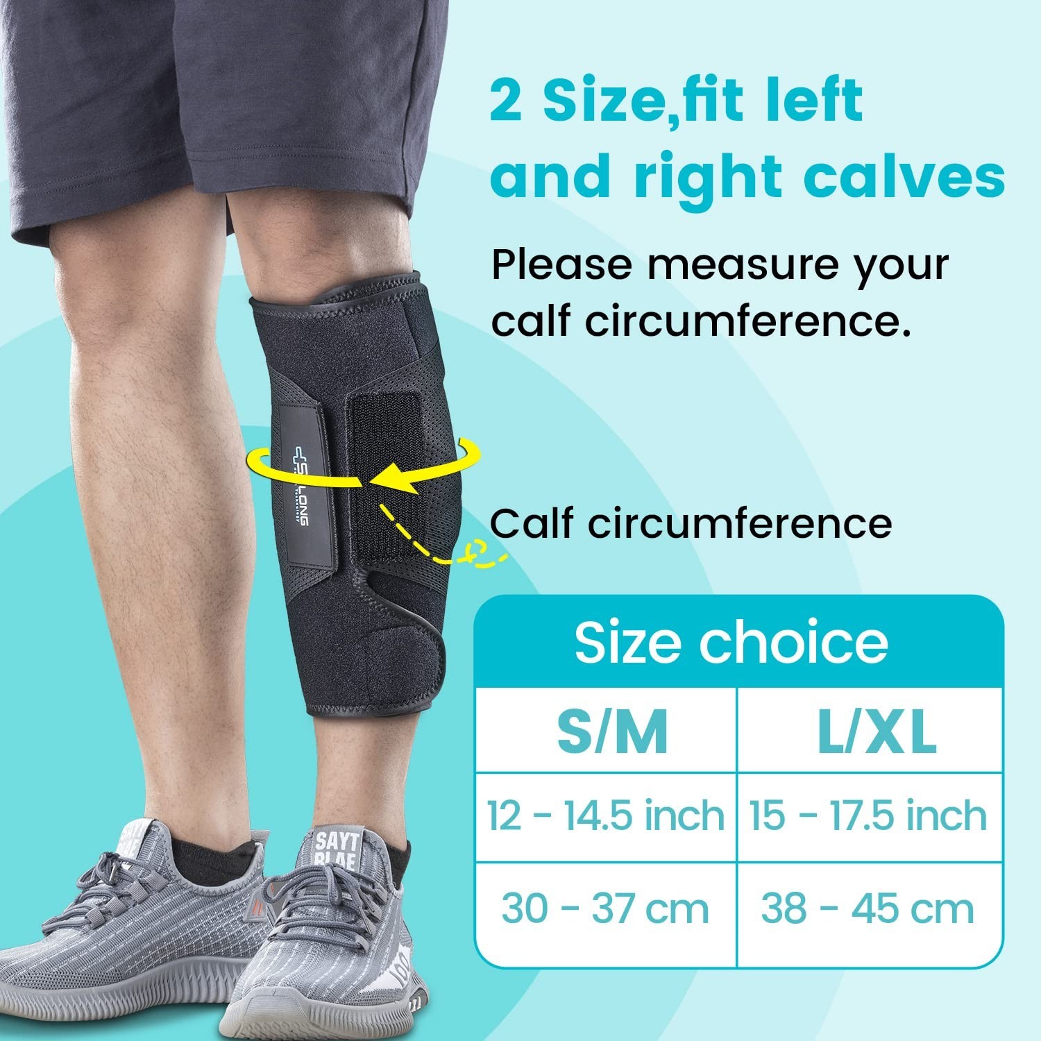 Adjustable Calf Compression Wrap for Pain Relief – L/XL Size – Ideal for Vari…