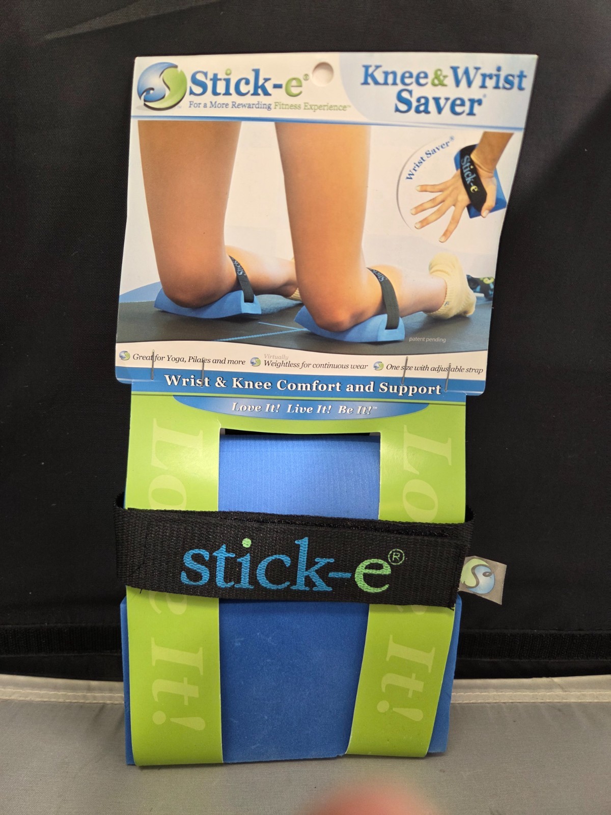 Stick-e Knee and Wrist Saver Sz One Size Blue Fitness Support Adjustable Strap