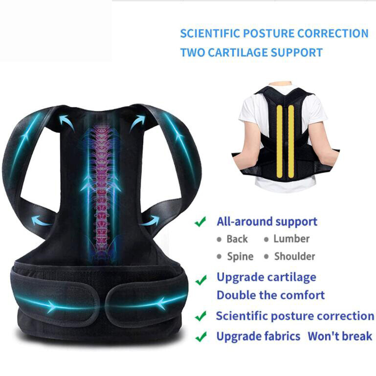 Adjustable Posture Corrector Back Support Belt Orthopedic Corset For Women Men
