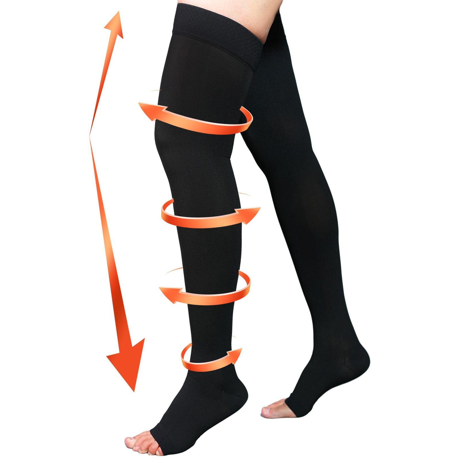 20-30 mmHg Compression Stockings for Women & Men, Thigh High Compression Sock…