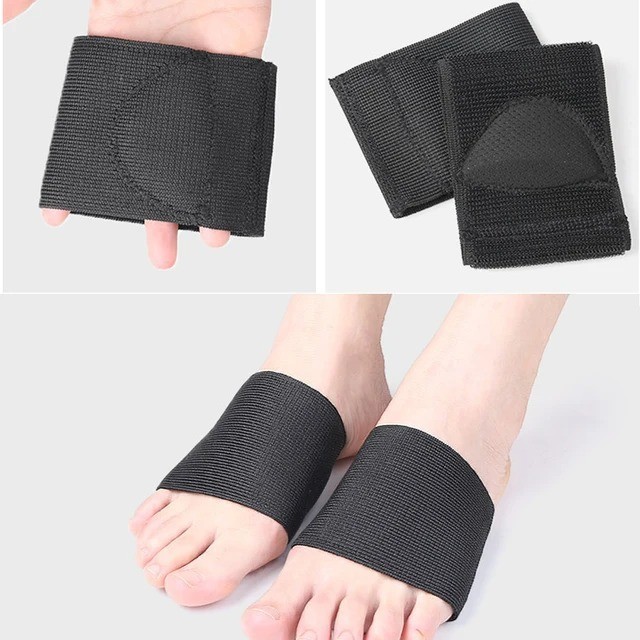 Copper Compression Arch Support Sleeves Foot Brace Plantar Fascia Support Pair