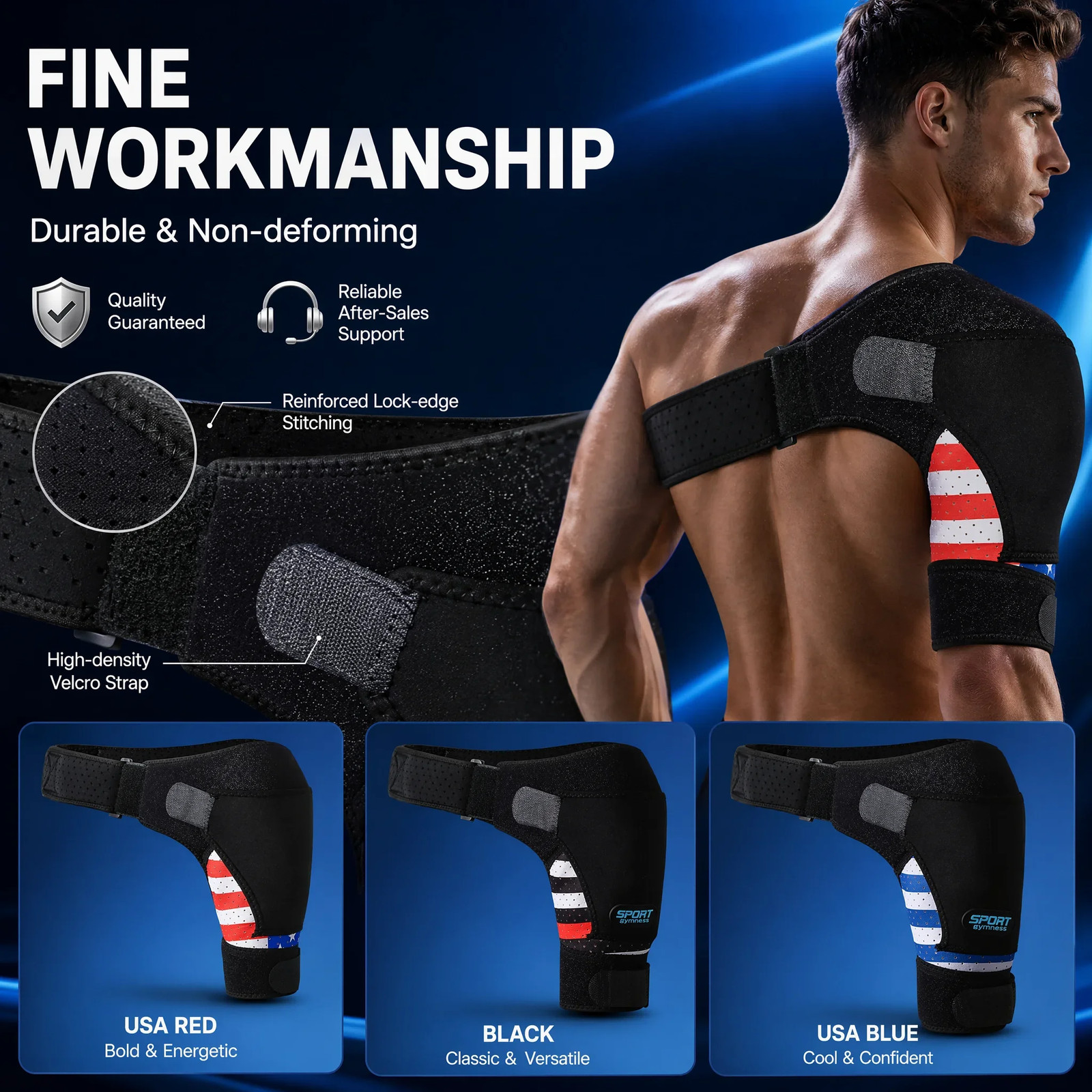 New Shoulder Support Brace, Adjustable Shoulder Stability Brace with Ice Pocket
