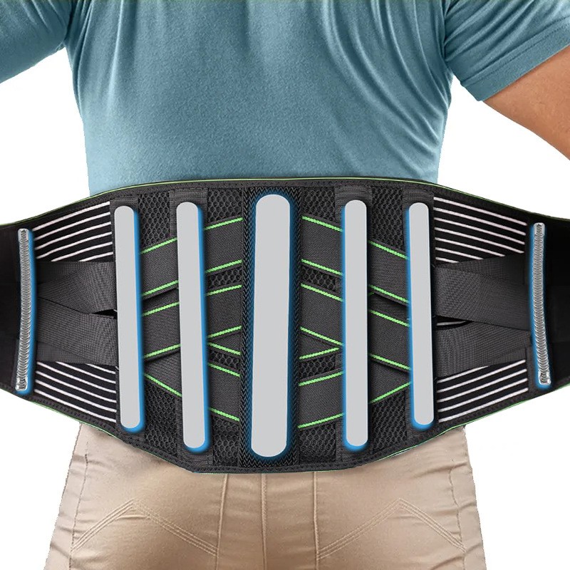 Back Brace with 7 Metal Stays Lower Back Pain Relief Lumbar Support Belt S-XXL