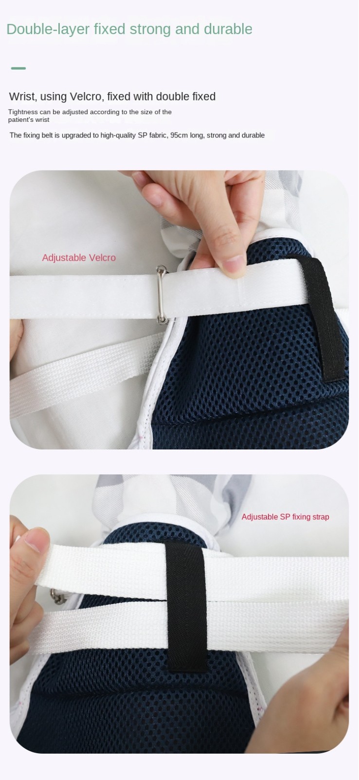 Restraint Gloves Zipper opening Mesh Breathable Anti-scratch Anti-extubation