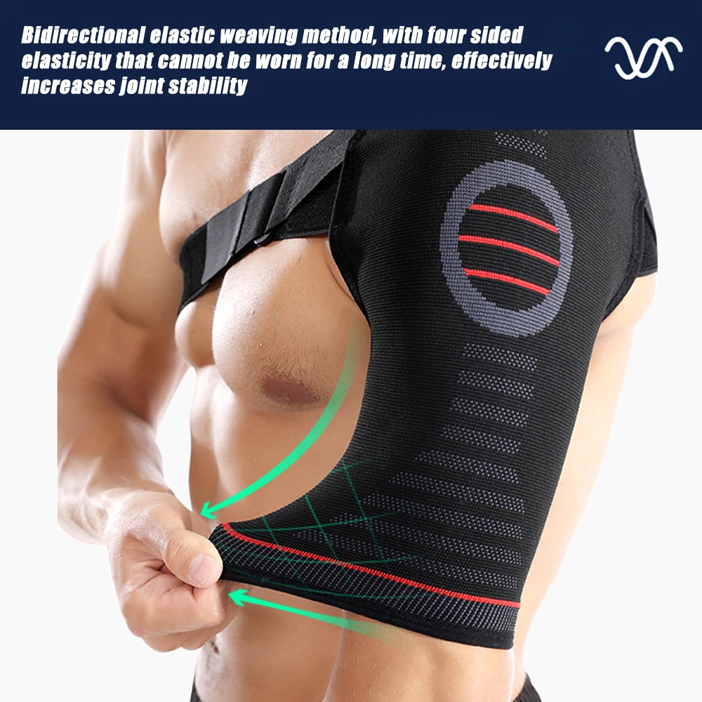 1PCS Compression Shoulder Support , Breathable Fabric, Shock-Absorbing Shoulder