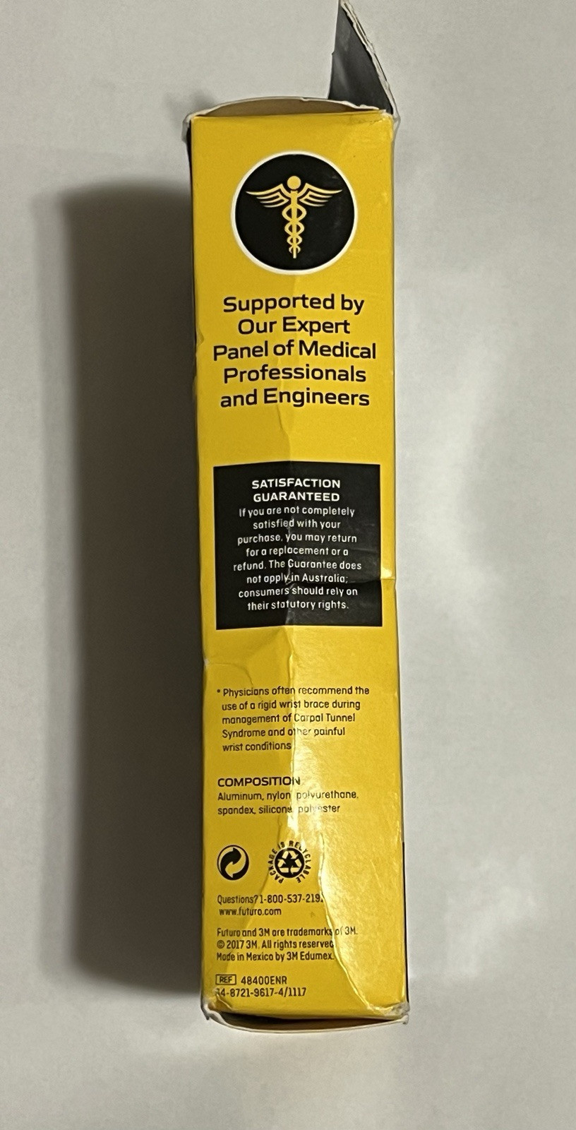 Compression Stabilizing Wrist Brace Left Moderate Support Small/Medium, New