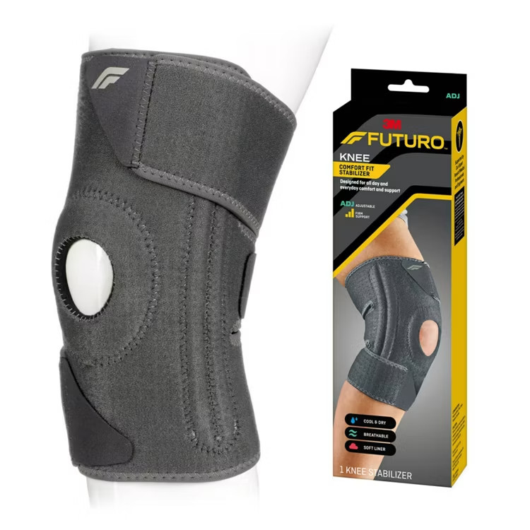 Futuro Adjustable Knee Stabilizer Firm Support Brace Black Comfort Fit NEW