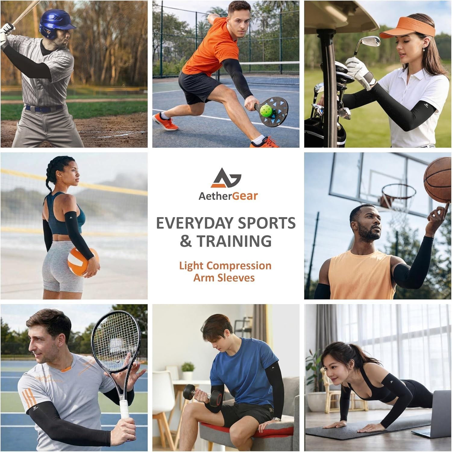High-Performance 2-Pack Compression Arm Sleeves – Supports Sports & UV Shielding