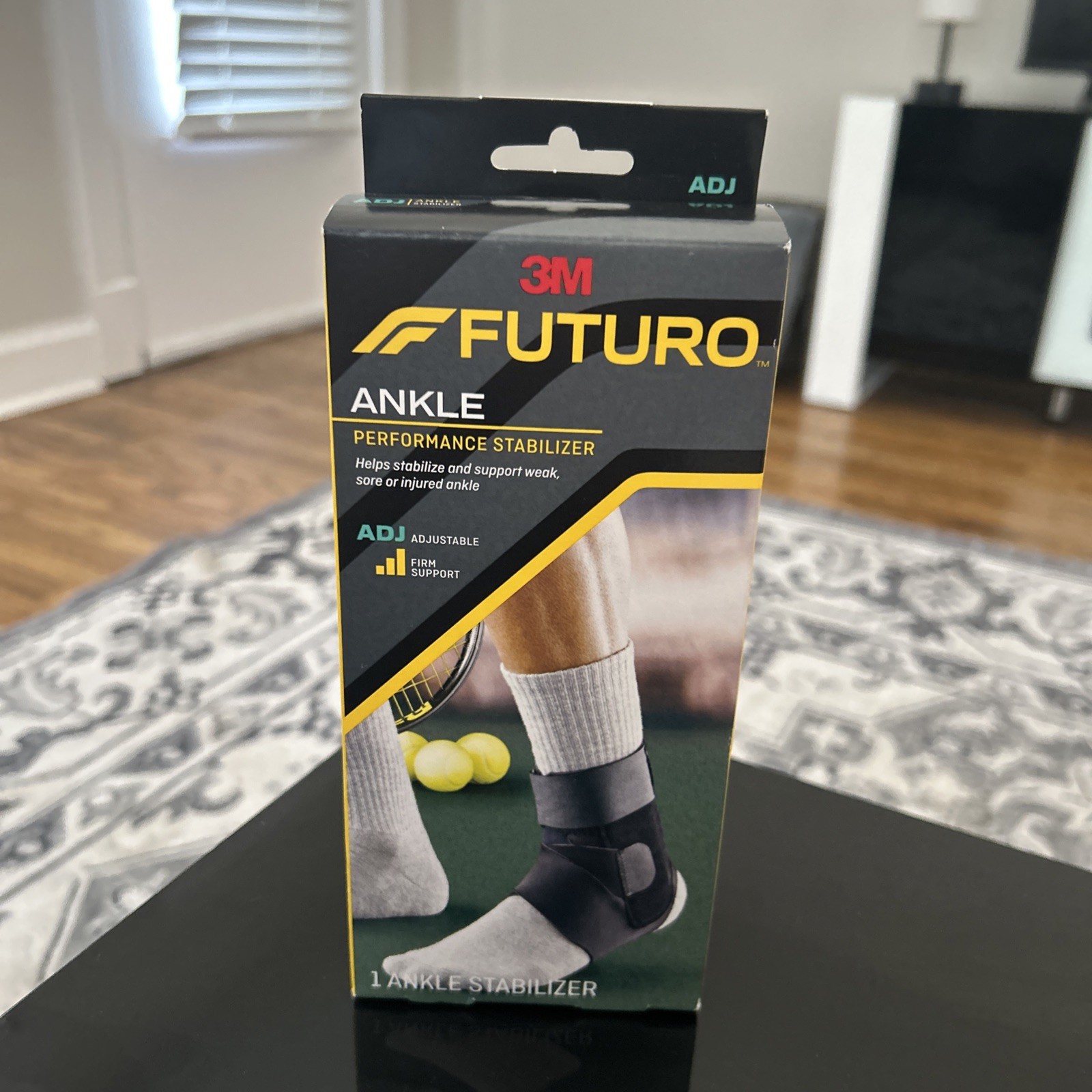 NEW 3M FUTURO Ankle Brace Performance Stabilizer Firm Support Adjust 46645 Black