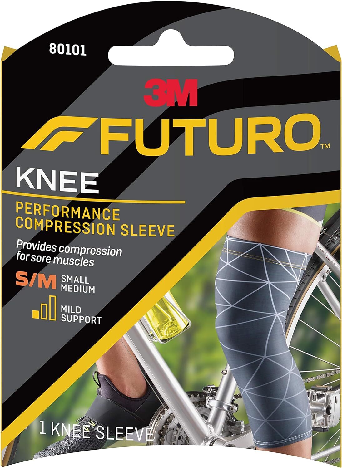 Futuro Sport Performance Compression Knee Sleeve, Small/Medium