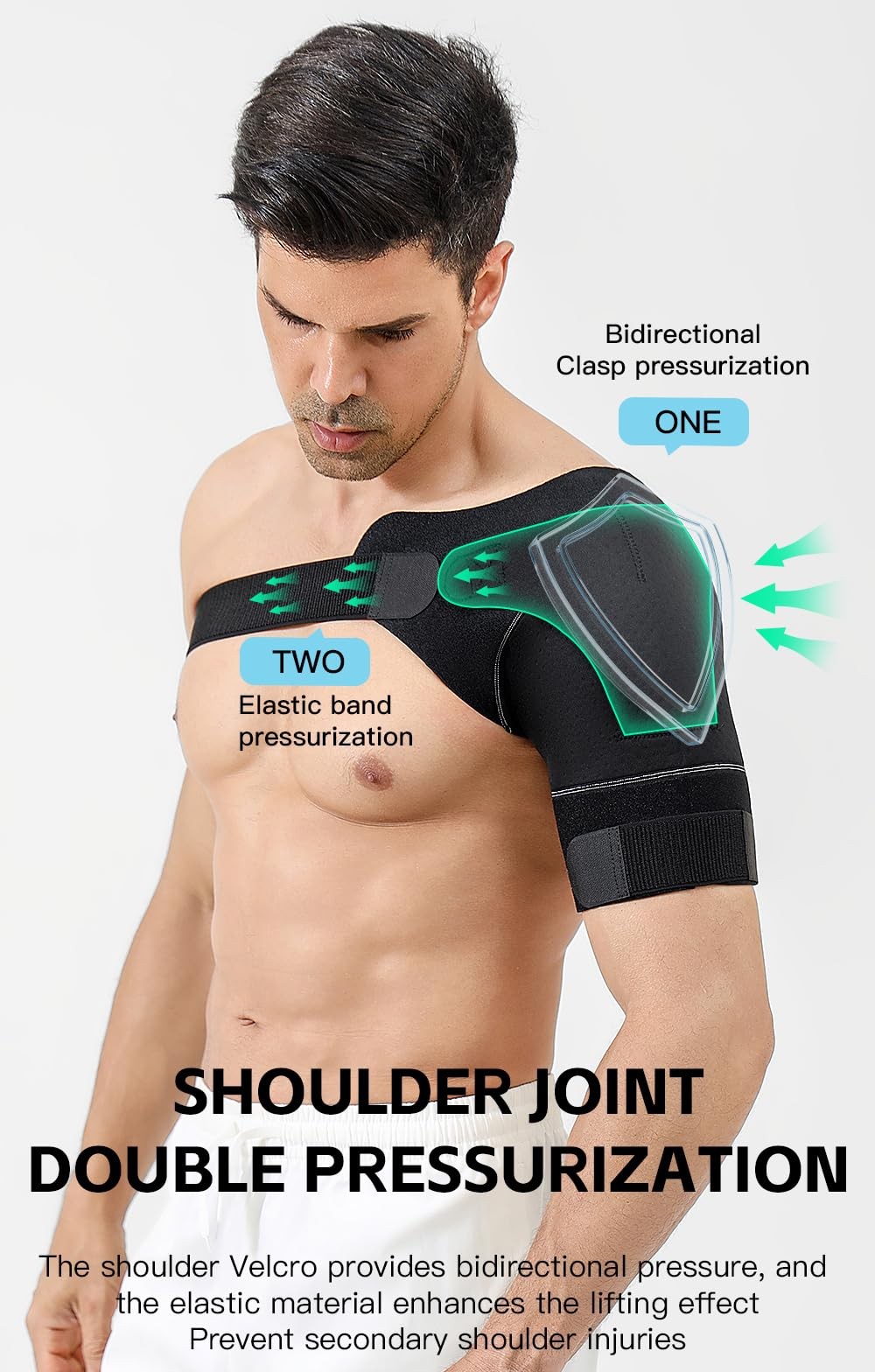 Soporte de hombro ajustable para manguito rotador para izquierda y derecha