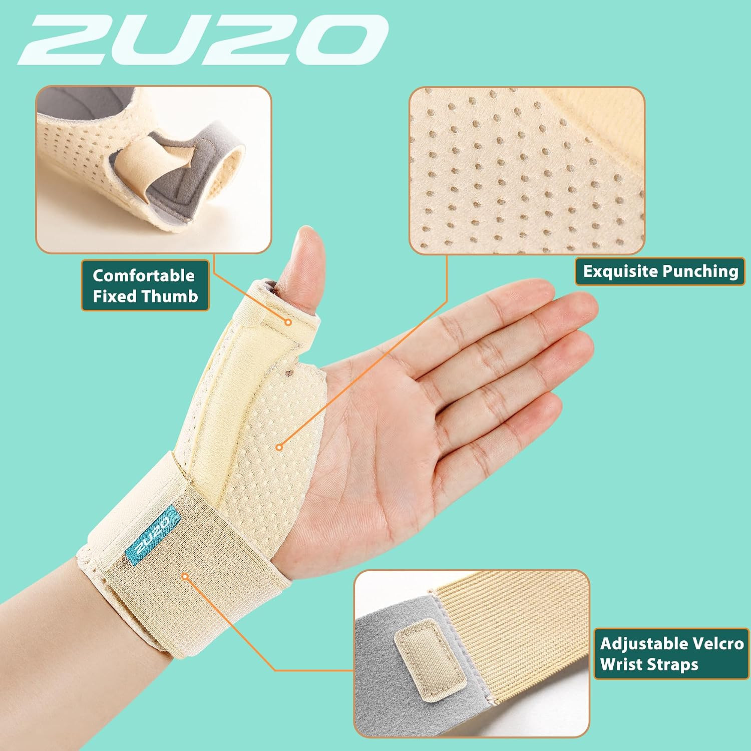 Compression Thumb Brace, Breathable Wrist Stabilizer – Lightweight Thumb Spli…