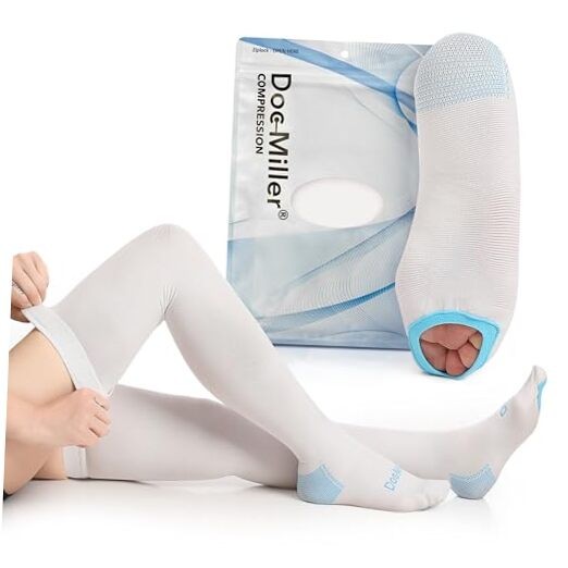 TED Hose Thigh High Anti Embolism Stockings for Women & Men, Large (1 Pair)