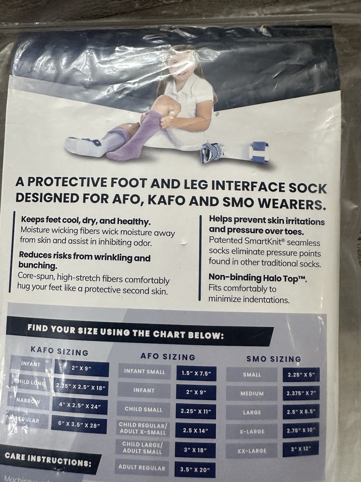 SmartKnit Adult Seamless AFO Interface Socks Adult Regular New 1SP1AFAR White