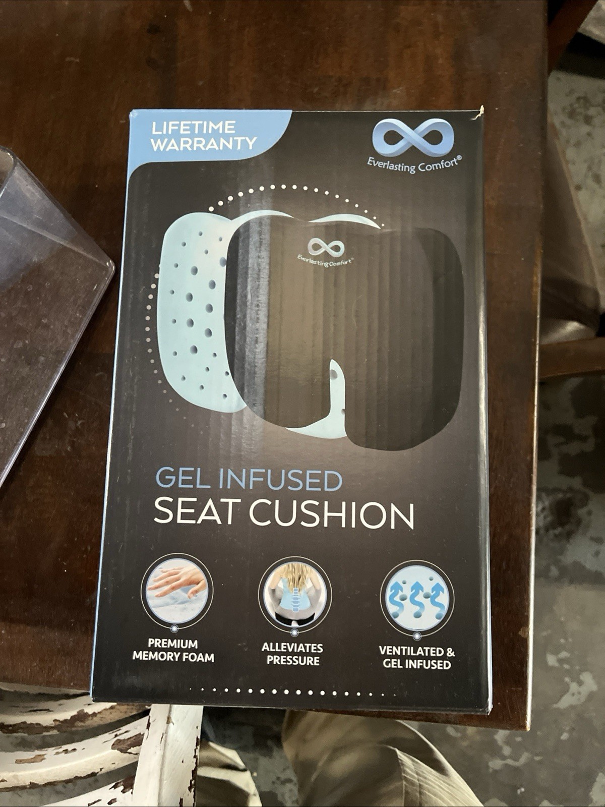 Everlasting Comfort Doctor Gel Cushion Set (Seat+Back), Black Combo