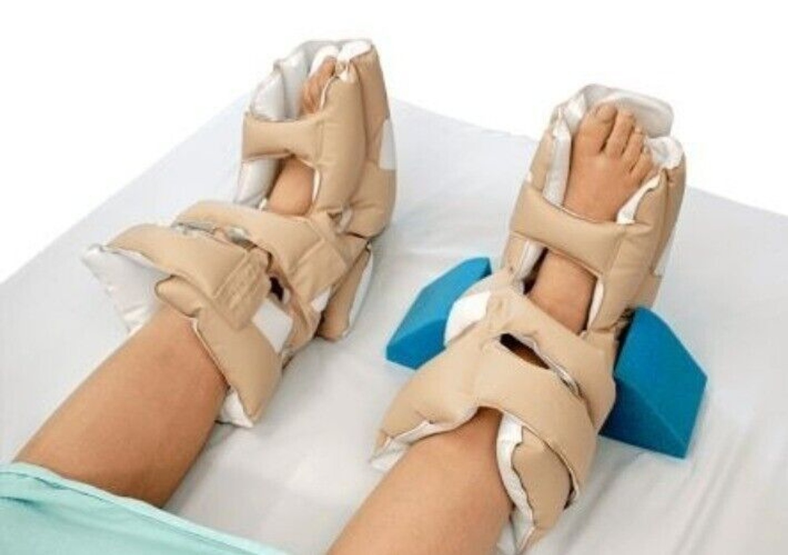 Waffle Heel Elevator Single Boot Beige Antimicrobial Air-Filled Straps & Pad 1 S