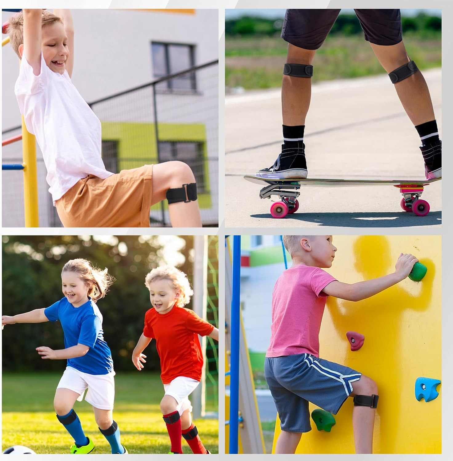 2 Sets Kids Osgood Schlatter Knee Brace Youth Kids Patella Brace Strap with 3…