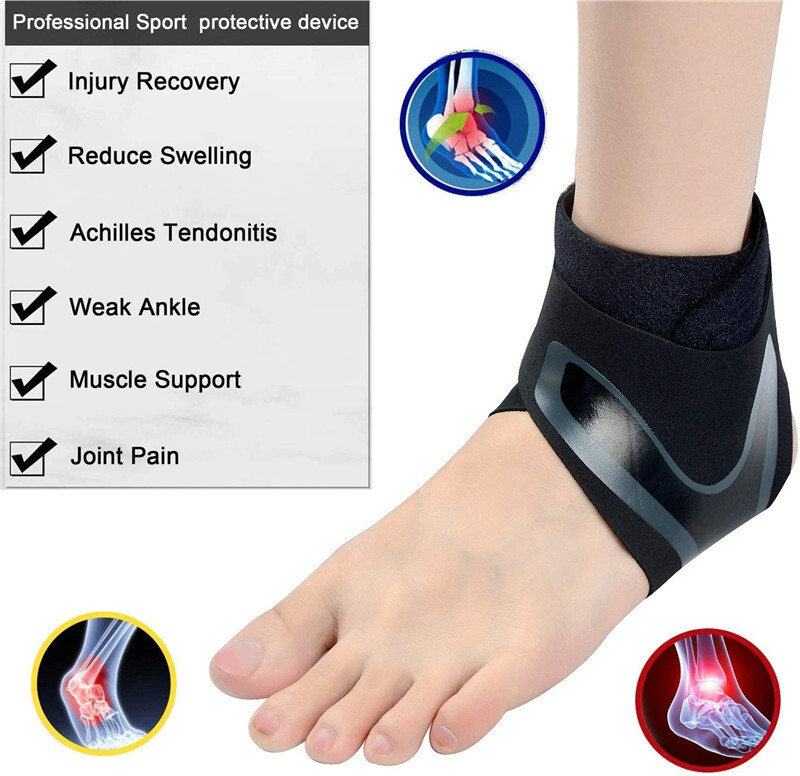 Ankle Brace Support Compression Sleeve Plantar Fasciitis Pain Relief Foot Wrap X