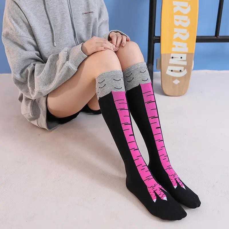 Funny Chicken Paw Stocking Over-knee 50/70cm Pressure Long Stocking for Women Pe