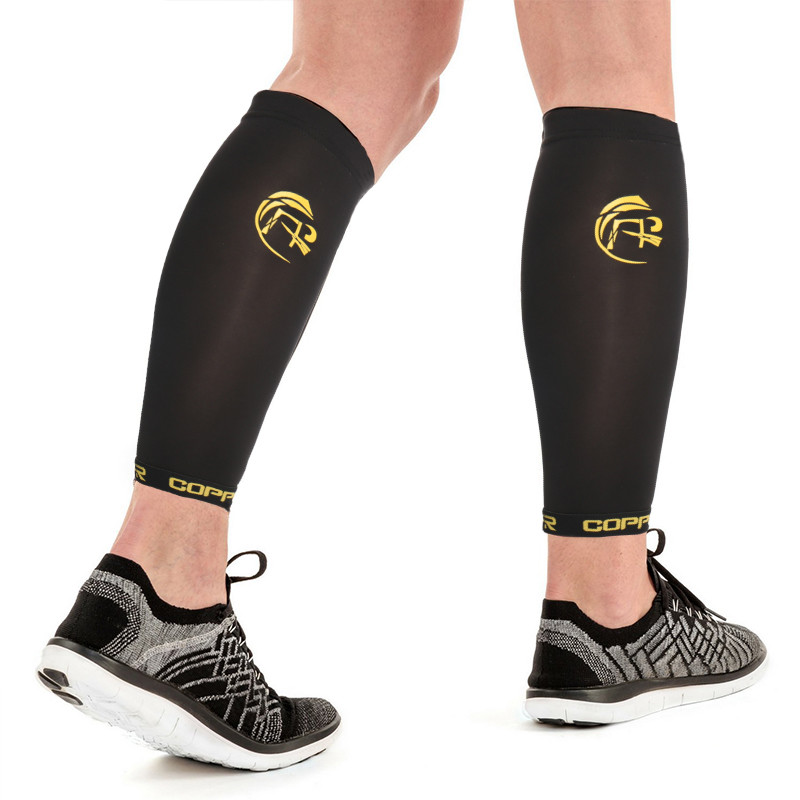 Copper Compression Recovery Calf Sleeves – Sports Shin Splint Leg Sore Muscles L