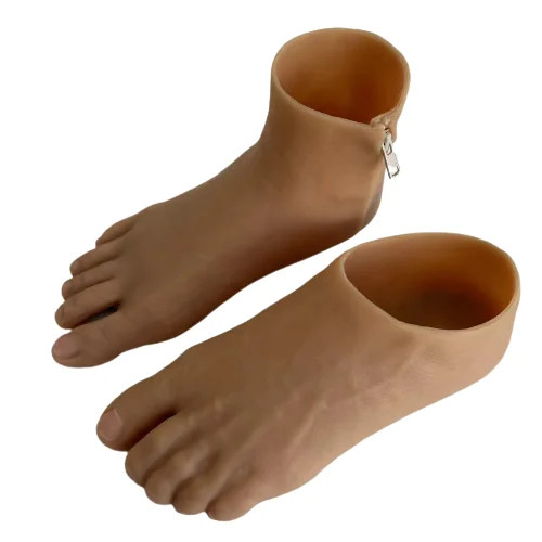 Custom Silicone 1 Foot Cover for Toe & Partial Foot Amputation Prosthesis