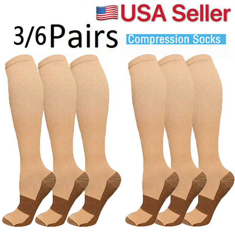 Compression Socks Women Men Graduated Support Hose Best for Varicose Veins 20-30