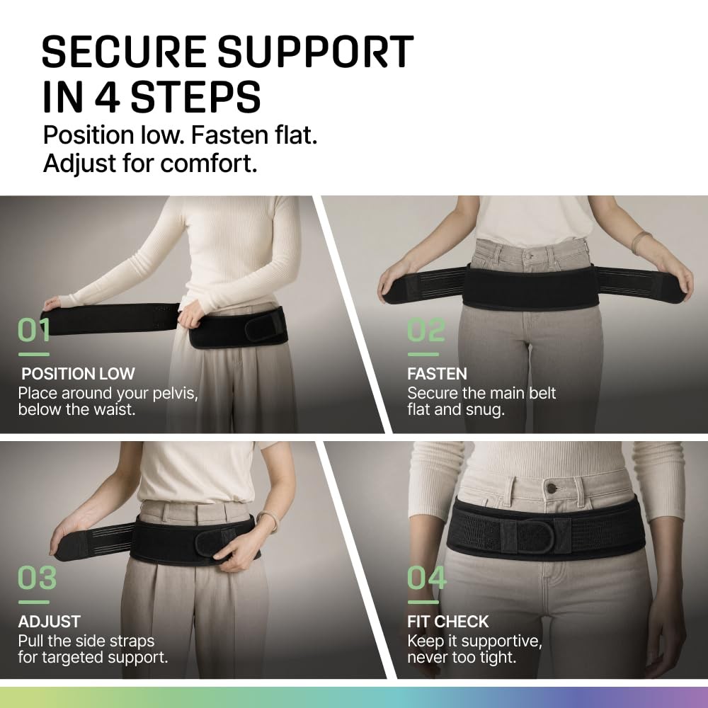 Pelvic Support Belt, Posture Corrector for Women & Men, Back Brace for Lower …