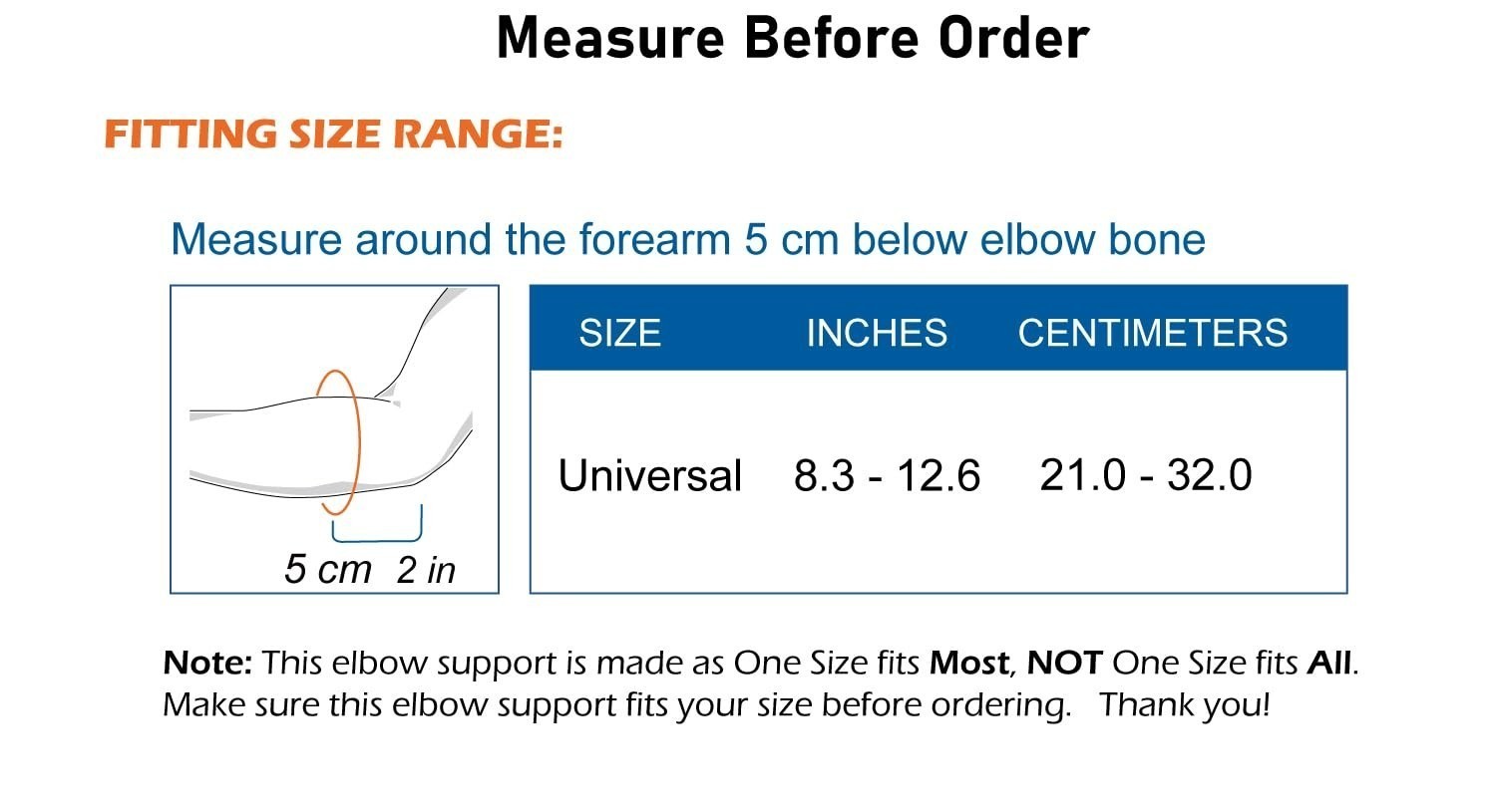 ​ Adjustable Elbow Brace – Targeted Support Tennis Elbow Golfer’s Elbow