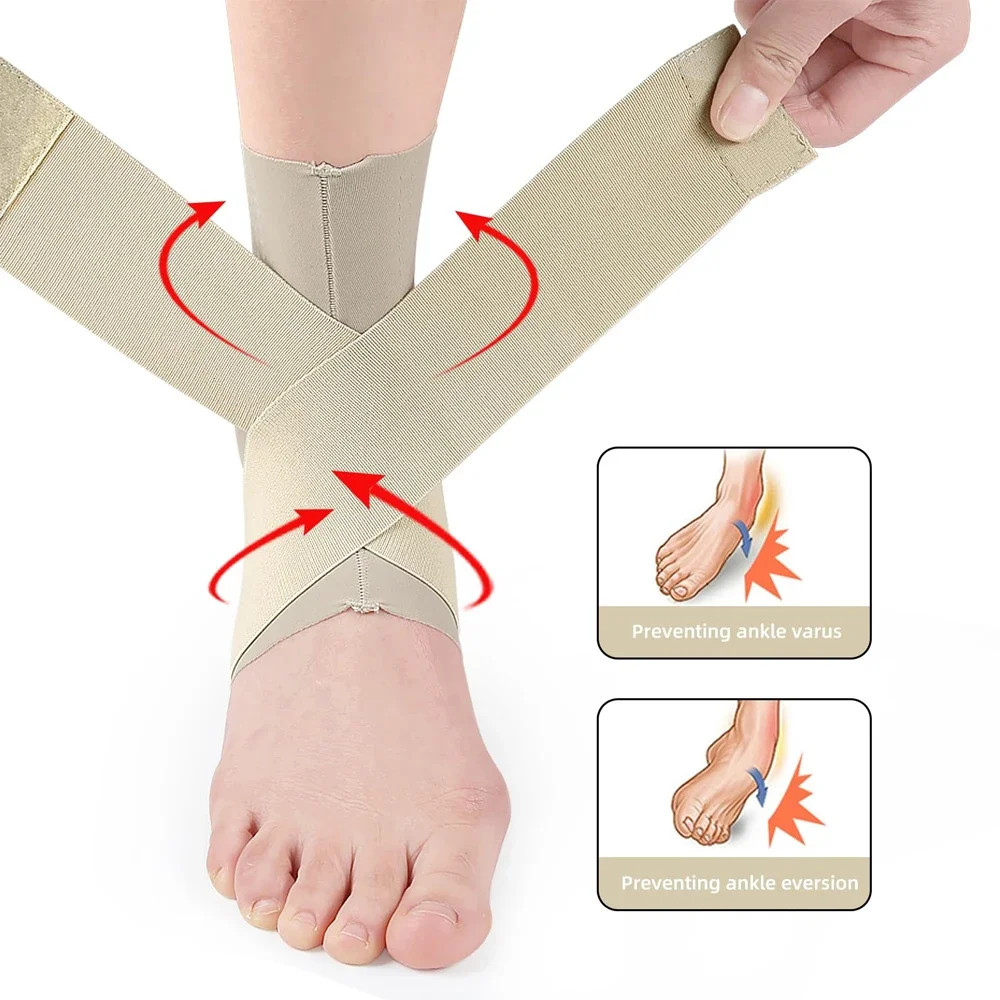 1PC Adjustable Compression Ankle Support Brace, Sports Ankle Stabilizer for Runn